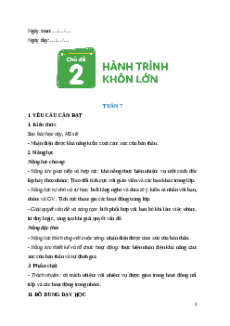 Giáo án Tuần 7 Hoạt động trải nghiệm lớp 5 Cánh diều