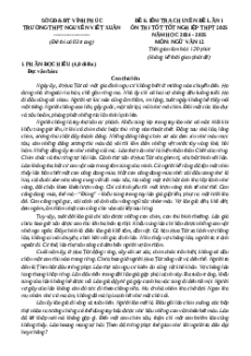Đề thi thử tốt nghiệp THPT 2025 Ngữ văn Trường THPT Nguyễn Viết Xuân - Sở GD&ĐT Vĩnh Phúc