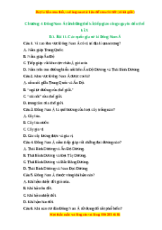 Trắc nghiệm Bài 11 Lịch sử 6 Kết nối tri thức: Các quốc gia sơ kì ở Đông Nam Á