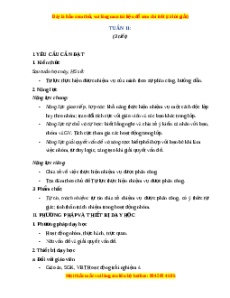 Giáo án Tuần 11 HĐTN lớp 4 Cánh diều