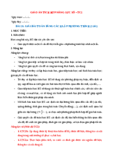 Giáo án Bài 26 Toán 8 Kết nối tri thức (năng lực số)