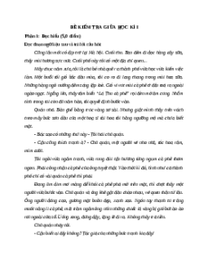 Đề thi giữa kì 1 Ngữ văn 12 Cánh diều (Đề 10)