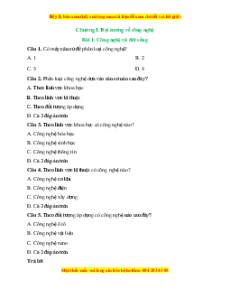 Bộ trắc nghiệm Công nghệ thiết kế 10 Kết nối tri thức (có đáp án)