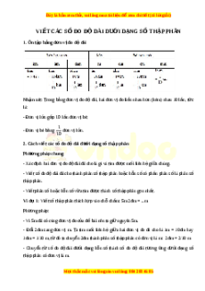 Lý thuyết Viết các số đo độ dài dưới dạng số thập phân Toán 5