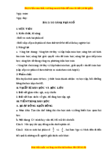 Giáo án So sánh phân số Toán 6 Chân trời sáng tạo