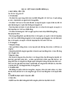 Giáo án Bài 13 Lịch sử 11 Kết nối tri thức (2024): Việt Nam và Biển Đông
