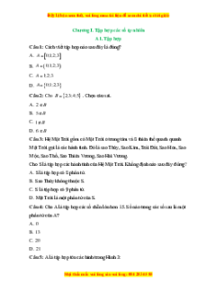 Bài tập Trắc nghiệm Toán 6 Kết nối tri thức (Học kì 1)
