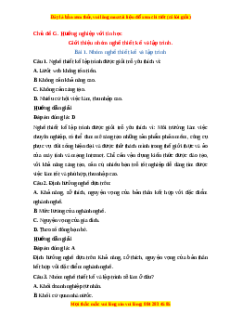 Trắc nghiệm Tin học 10 Chủ đề G Bài 1: Nhóm nghề thiết kế và lập trình Tin học 10 Cánh diều
