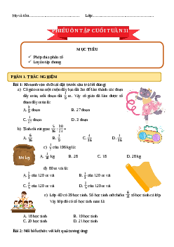 Bài tập cuối tuần Toán 4 Tuần 31 Cánh diều