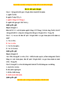 Trắc nghiệm Lịch sử 7 Bài 10 Chân trời sáng tạo: Đế quốc Mô-gôn