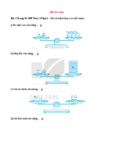 VBT Toán lớp 3 Bài 31 (Kết nối tri thức): Gam