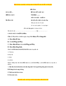 Đề thi giữa kì 1 Tin học 11 Kết nối tri thức (đề 4)