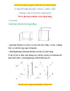 Lý thuyết Bài 36: Hình hộp chữ nhật và hình lập phương