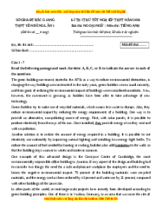 Đề thi thử tốt nghiệp Tiếng Anh trường THPT Yên Dũng - Bắc Giang lần 1 năm 2024