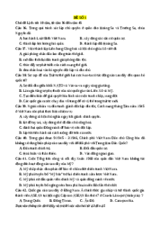 5 Đề thi ĐGNL Bộ Công an môn Lich sử