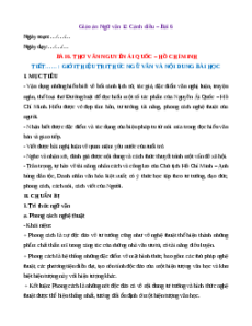 Giáo án Thơ văn Nguyễn Ái Quốc - Hồ Chí Minh (2024) Cánh diều