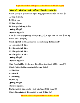 Trắc nghiệm Địa lý 7 Bài 1 Kết nối tri thức: Vị trí địa lí, đặc điểm tự nhiên Châu Âu