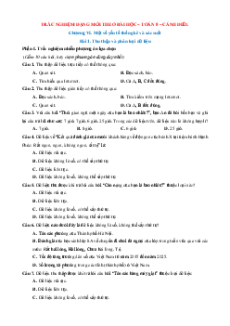 Trắc nghiệm Toán 8 Cánh diều Chương 6 (có đúng sai, trả lời ngắn)