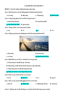 Bài tập ôn tập + Đề kiểm tra Vật Lí 10 Cánh diều Chương 3