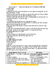 Giáo án Bài 17 Địa lí 9: Vùng Trung du và miền núi Bắc bộ