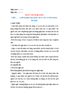 Giáo án Tri thức Ngữ văn trang 135 Ngữ Văn 12 Cánh diều