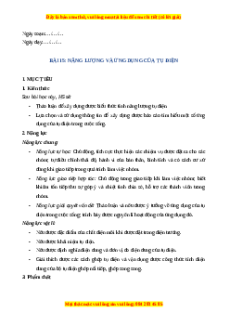 Giáo án Năng lượng và ứng dụng của tụ điện Vật lí 11 Chân trời sáng tạo