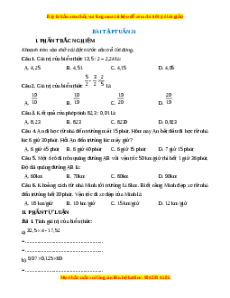 Bài tập cuối tuần Toán 5 Tuần 31 (có lời giải)