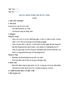 Giáo án Bài 12b: Hoàn thành việc dựng video Tin học 9 Kết nối tri thức