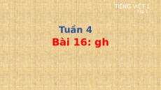 Giáo án Powerpoint Bài 16: g, gh Tiếng việt lớp 1 Cánh diều