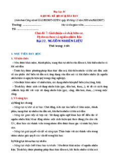 Giáo án Bài 22 Khoa học tự nhiên 9 Cánh Diều (2024): Nguồn nhiên liệu