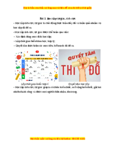 Lý thuyết GDCD 7 Chân trời sáng tạo Bài 3: Học tập tự giác, tích cực