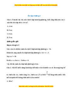 Trắc nghiệm Bài tập cuối chương 3 Toán 7 Chân trời sáng tạo