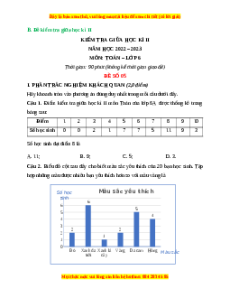 Đề thi giữa kì 2 Toán 6 Cánh diều (Đề 5)