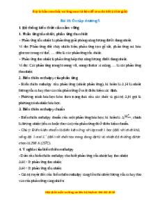 Hệ thống hóa kiến thức Chương 5 Hóa 10 Kết nối tri thức