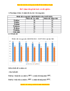 Giải sgk Toán 6 Bài 5: HĐTH Thu thập dữ liệu về nhiệt độ trong tuần tại địa phương (Chân trời sáng tạo)