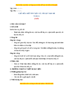 Giáo án Tuần 9 HĐTN lớp 4 Chân trời sáng tạo