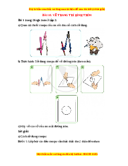 Giải Sgk Toán lớp 3 Bài 10: Vẽ trang trí hình tròn (Cánh diều)