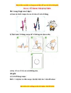 Giải Sgk Toán lớp 3 Bài 10: Vẽ trang trí hình tròn (Cánh diều)