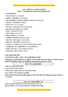 Trắc nghiệm Unit 7: Artificial intelligence Tiếng Anh 12 - Bùi Văn Vinh