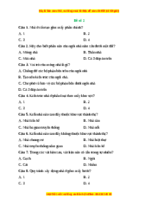 Đề thi giữa kì 1 Công nghệ 6 Chân trời sáng tạo (Đề 2)