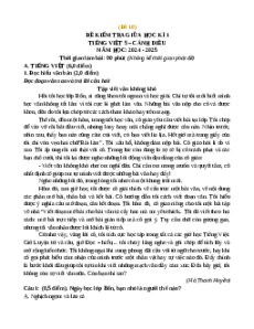 Đề thi giữa kì 1 Tiếng Việt lớp 5 Cánh diều (Đề 10)
