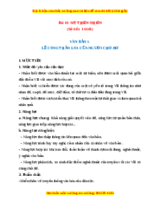 Giáo án Bài 10: Mẹ thiên nhiên (2024) Chân trời sáng tạo