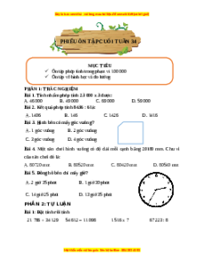 Bài tập cuối tuần Toán lớp 3 Tuần 34 Cánh diều (có lời giải)