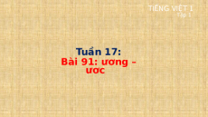 Giáo án Powerpoint Bài 91: ương, ươc Tiếng việt lớp 1 Cánh diều