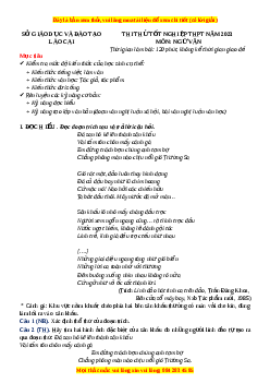 Đề thi thử Ngữ văn Sở Lào Cai năm 2023