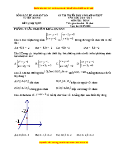 Đề thi vào 10 môn Toán tỉnh Tuyên Quang (Hệ không chuyên) năm 2021