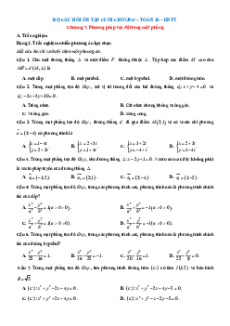 Bài tập ôn tập + Đề kiểm tra Toán 10 Kết nối tri thức chương 7