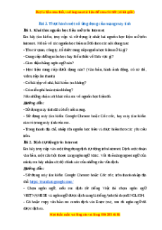 Lý thuyết Tin học 10 Cánh diều Bài 3: Thực hành một số ứng dụng của mạng máy tính