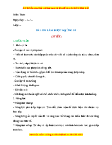 Giáo án Em làm được những gì Toán 2 Chân trời sáng tạo