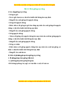 Lý thuyết Bài 13: Nhân giống cây trồng